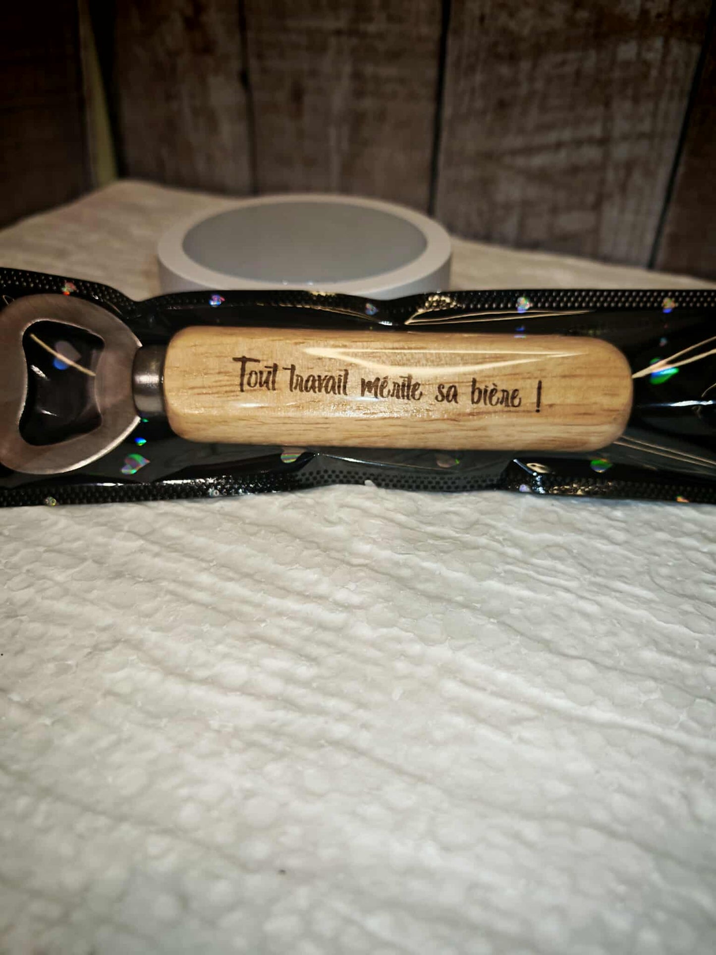 Décapsuleur gravé au laser