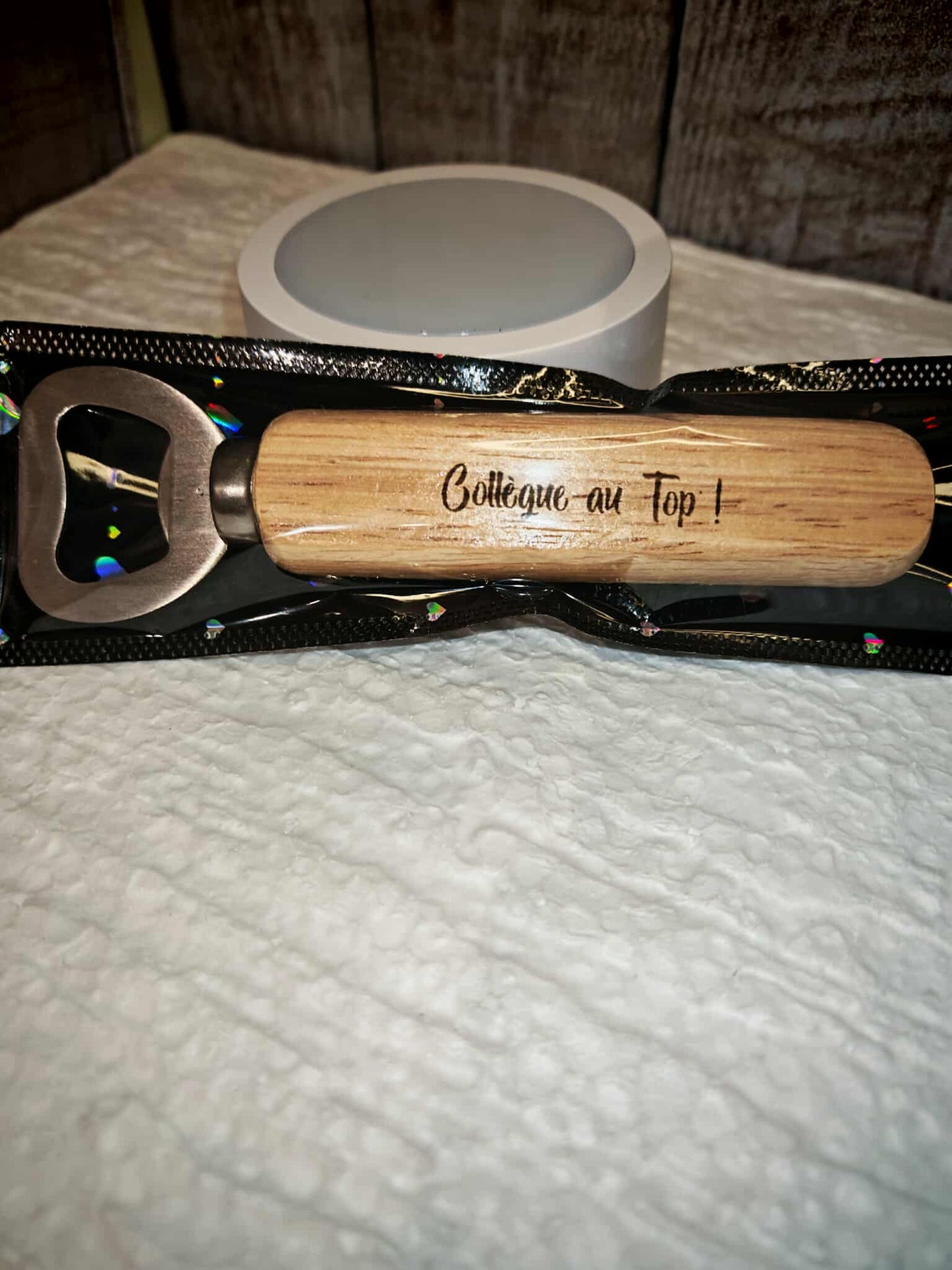 Décapsuleur gravé au laser