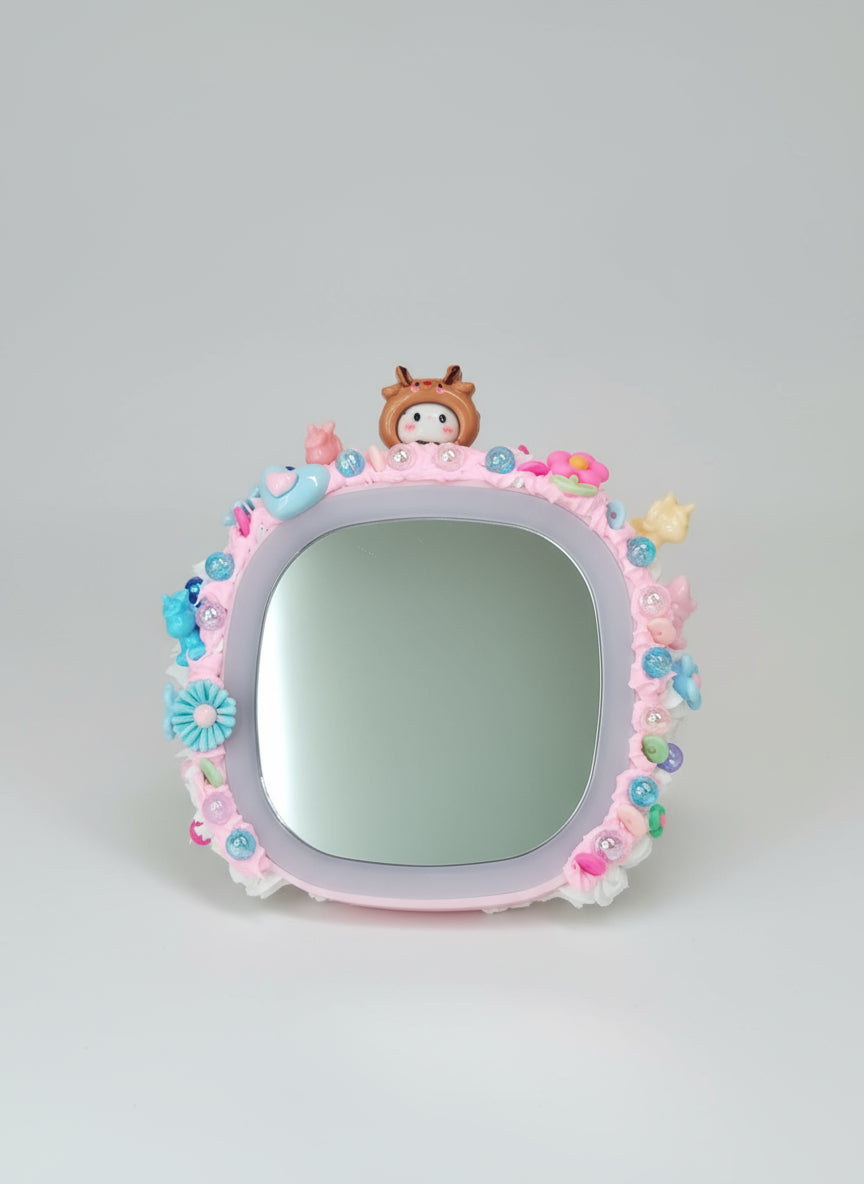 Miroir LED kawaii artisanal décor gourmand