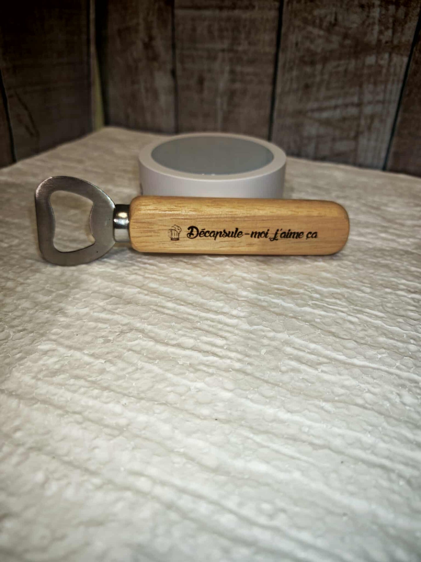 Décapsuleur gravé au laser