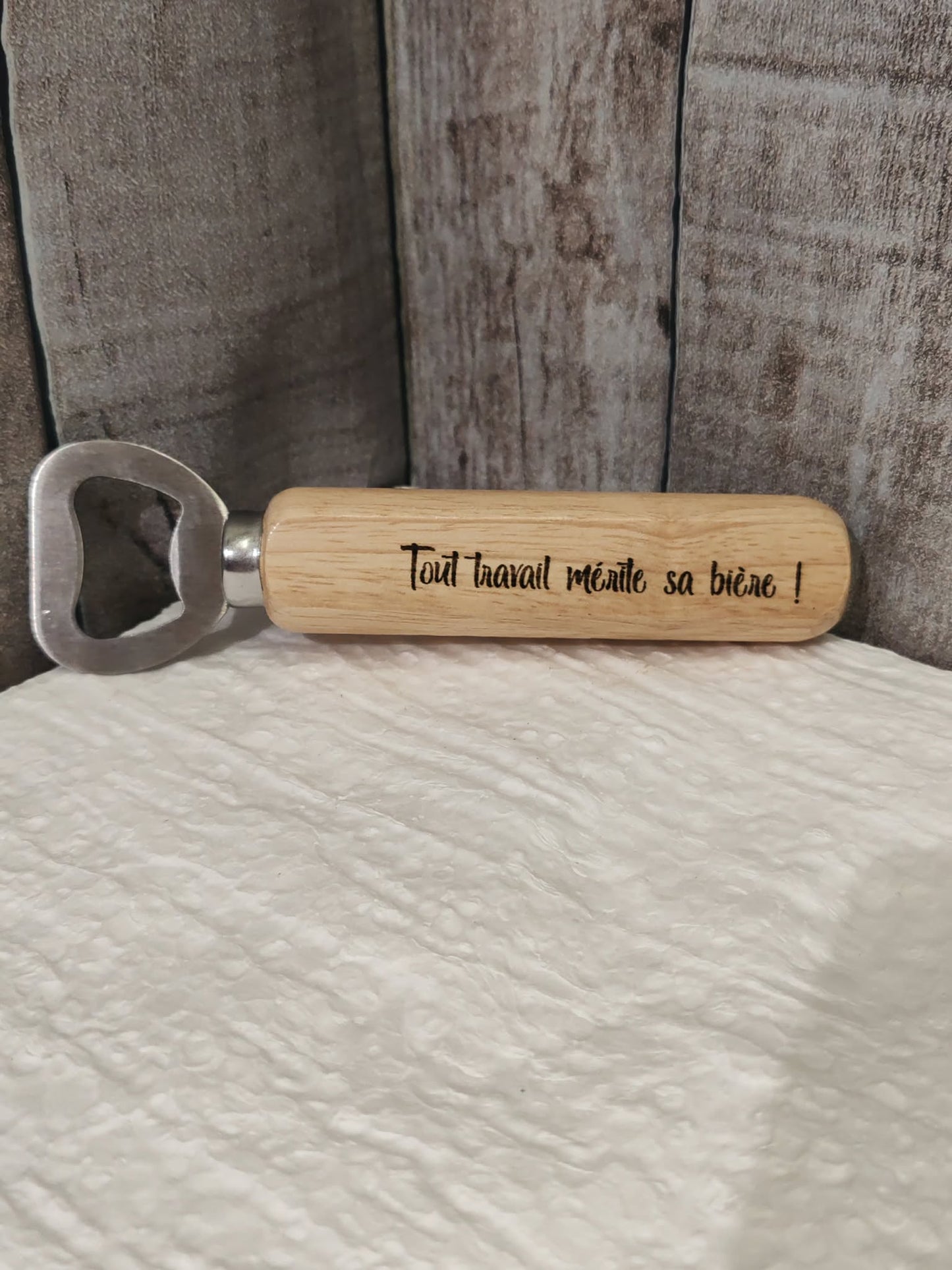 Décapsuleur gravé au laser