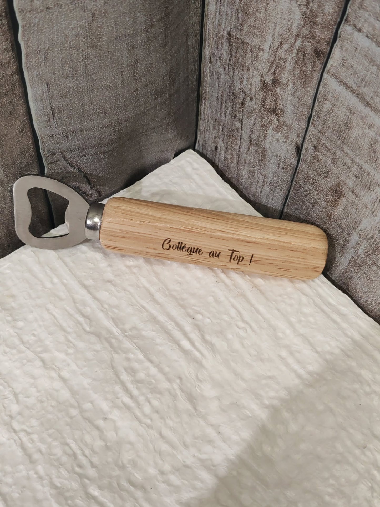 Décapsuleur gravé au laser