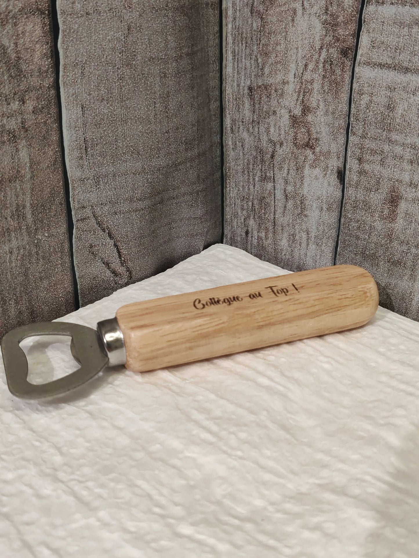 Décapsuleur gravé au laser