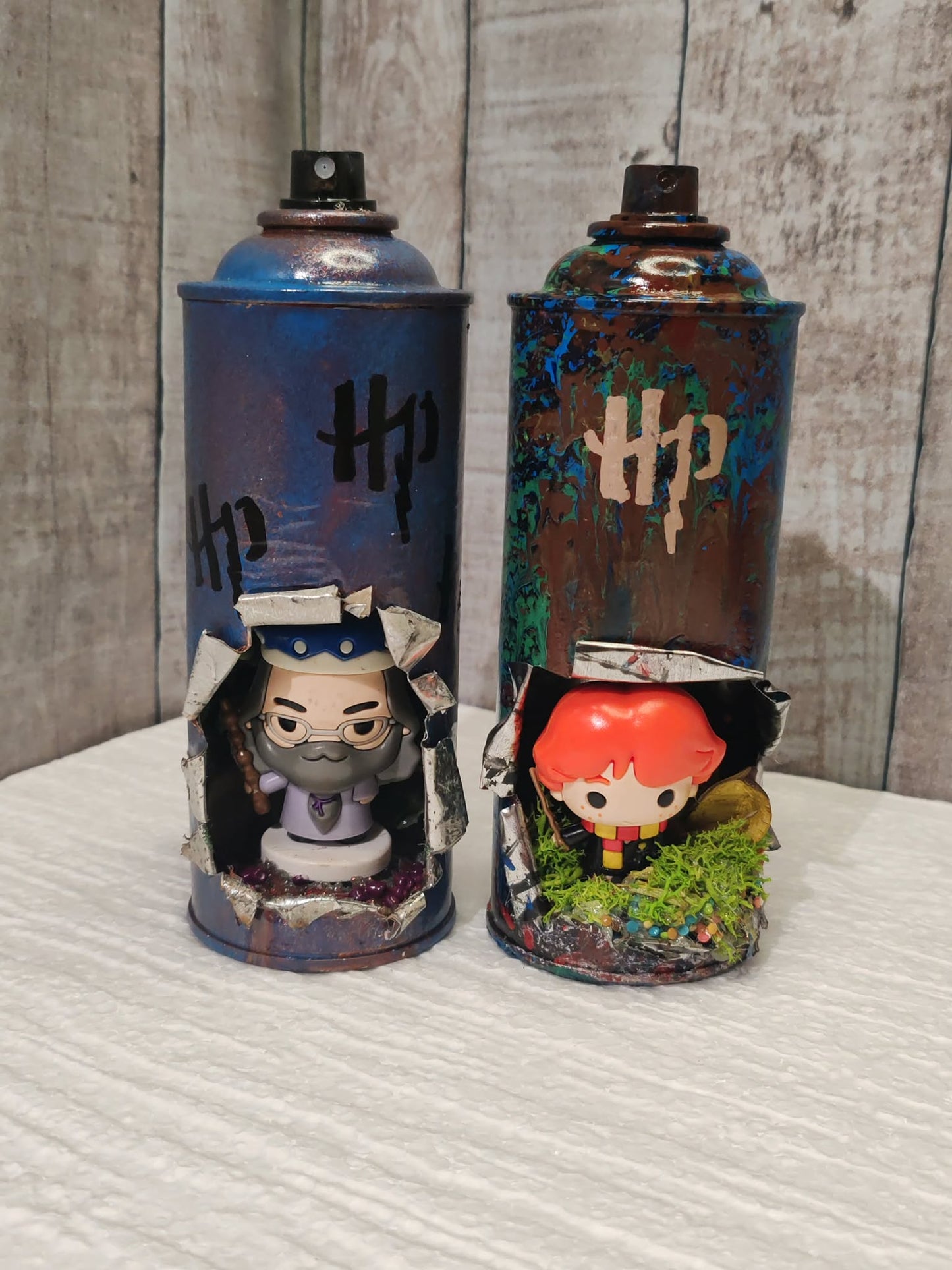 Lot aérosol custom thème Harry Potter