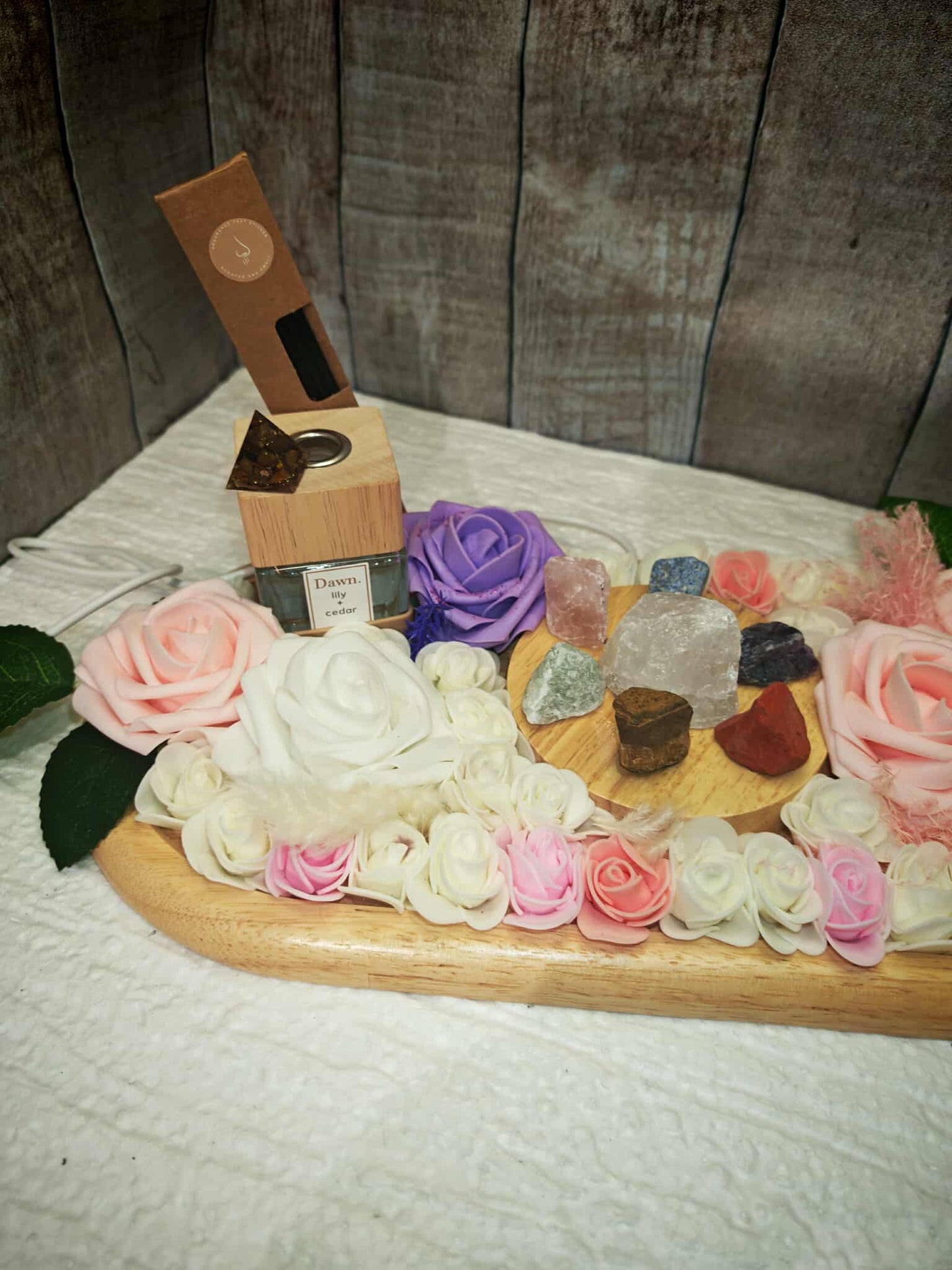 Élégance & Énergie – Plateau Bien-Être “Chakra Lumière”