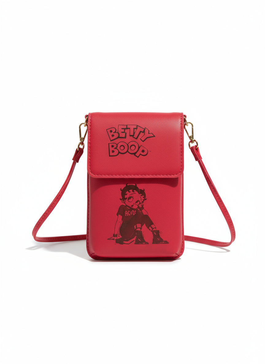 Joli sac bandoulière fait main – Gravure Betty Boop.