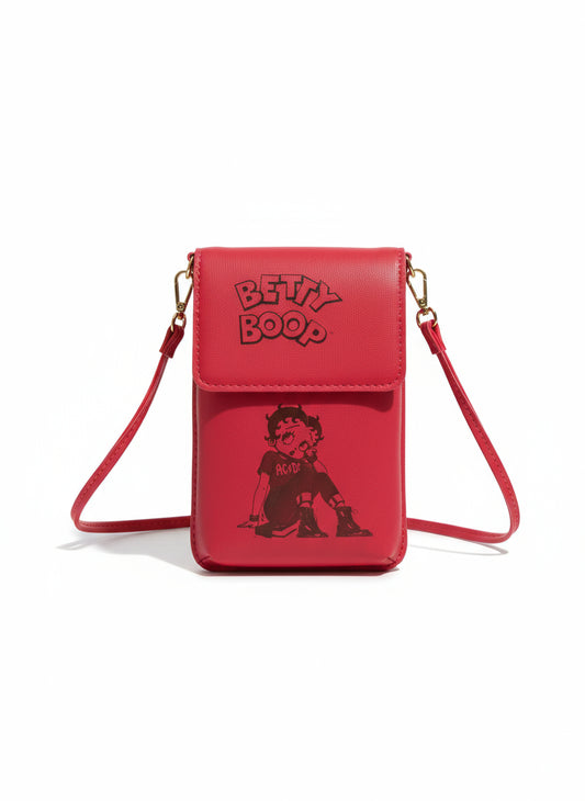 Joli sac bandoulière fait main – Gravure Betty Boop.