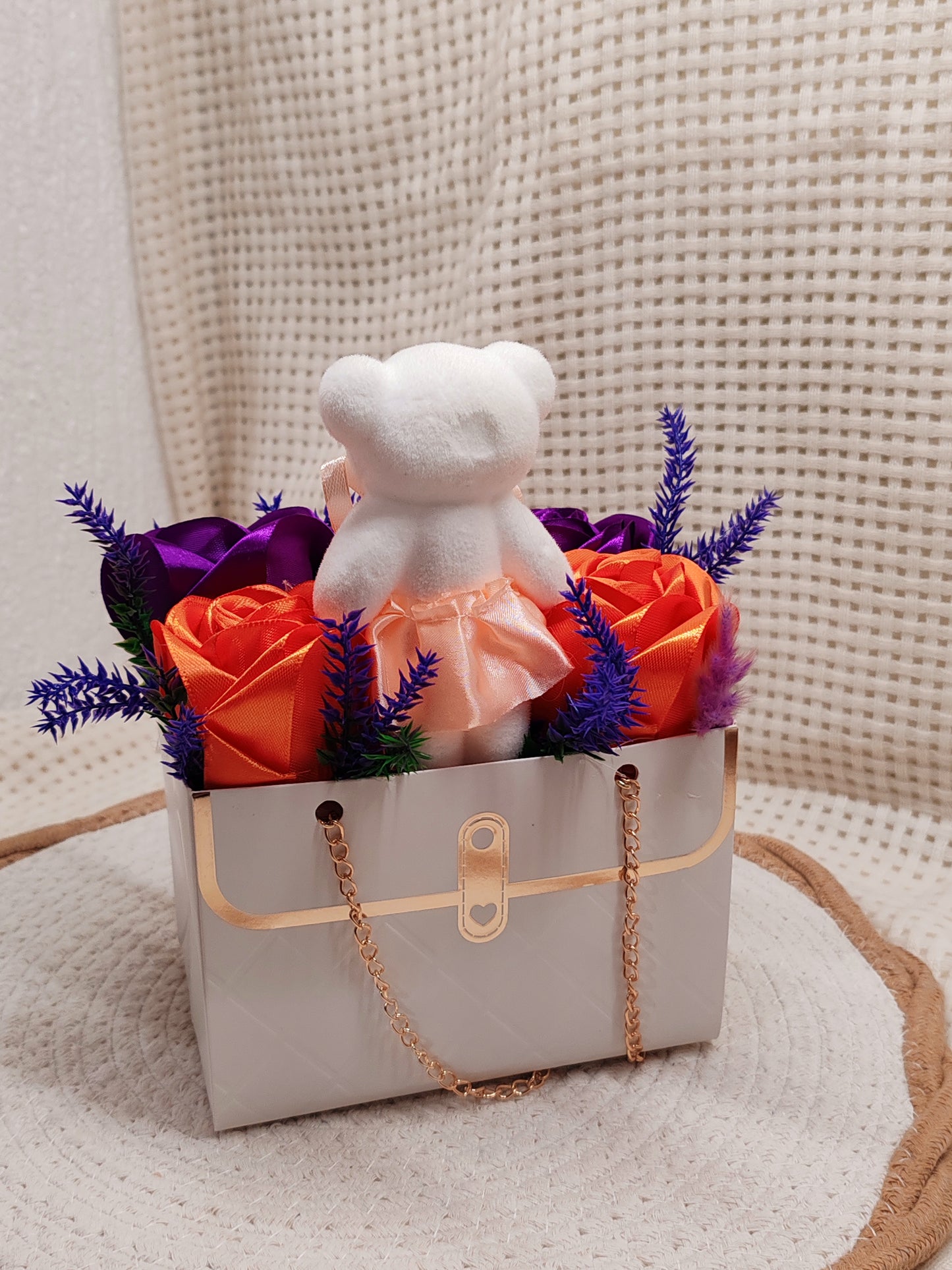 🌸 Box Florale “Sac à Main” – Création Artisanale Unique 🌸