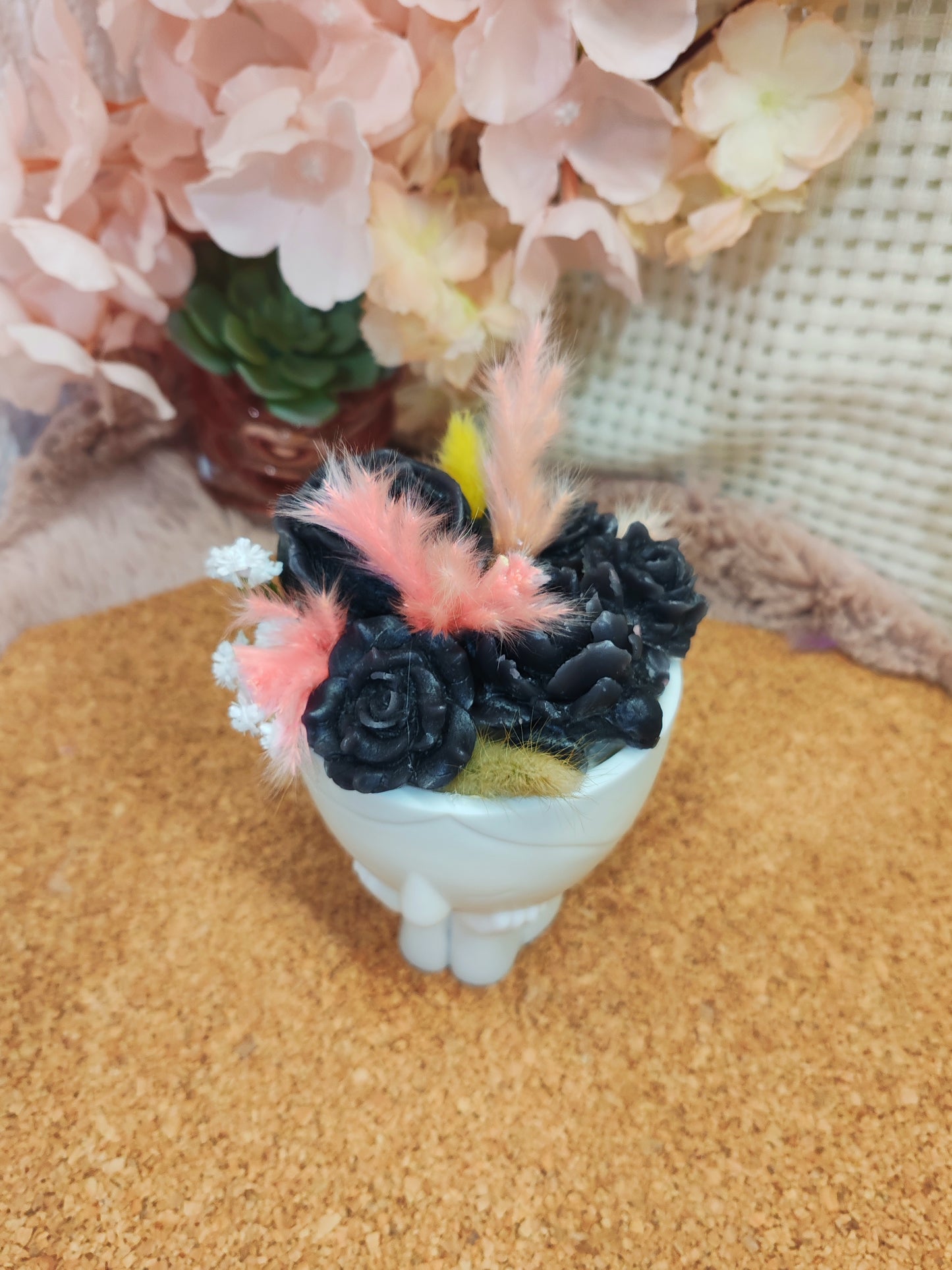 🌸 Pot déco florale en fondant – Fait main 🌸