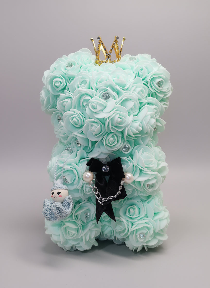 🌸 Ours Fleuri en Roses Artificielles