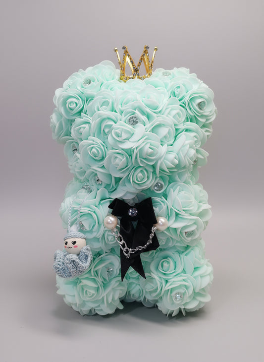 🌸 Ours Fleuri en Roses Artificielles