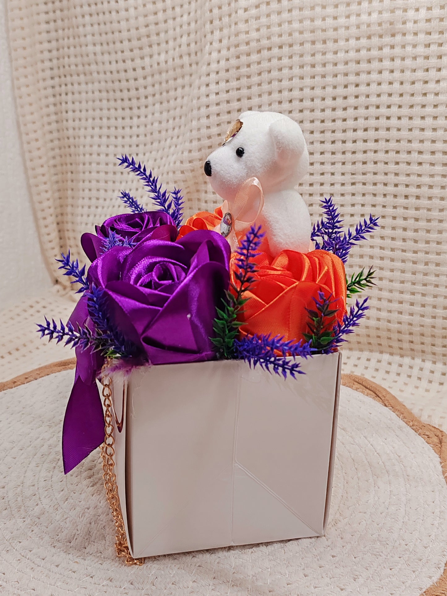 🌸 Box Florale “Sac à Main” – Création Artisanale Unique 🌸