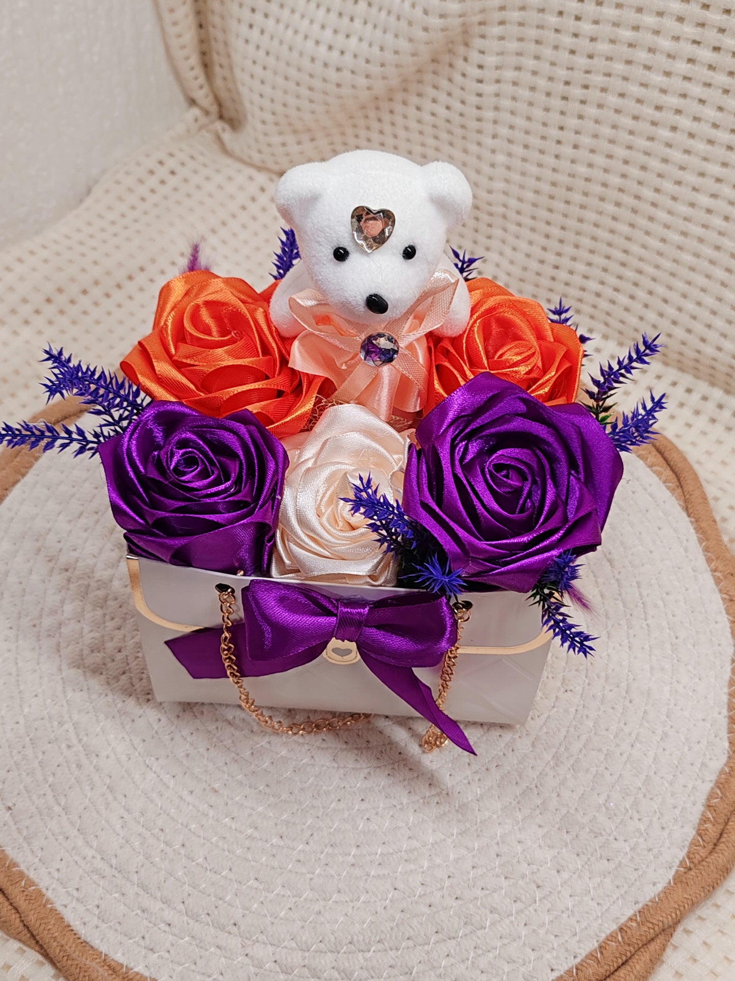 🌸 Box Florale “Sac à Main” – Création Artisanale Unique 🌸