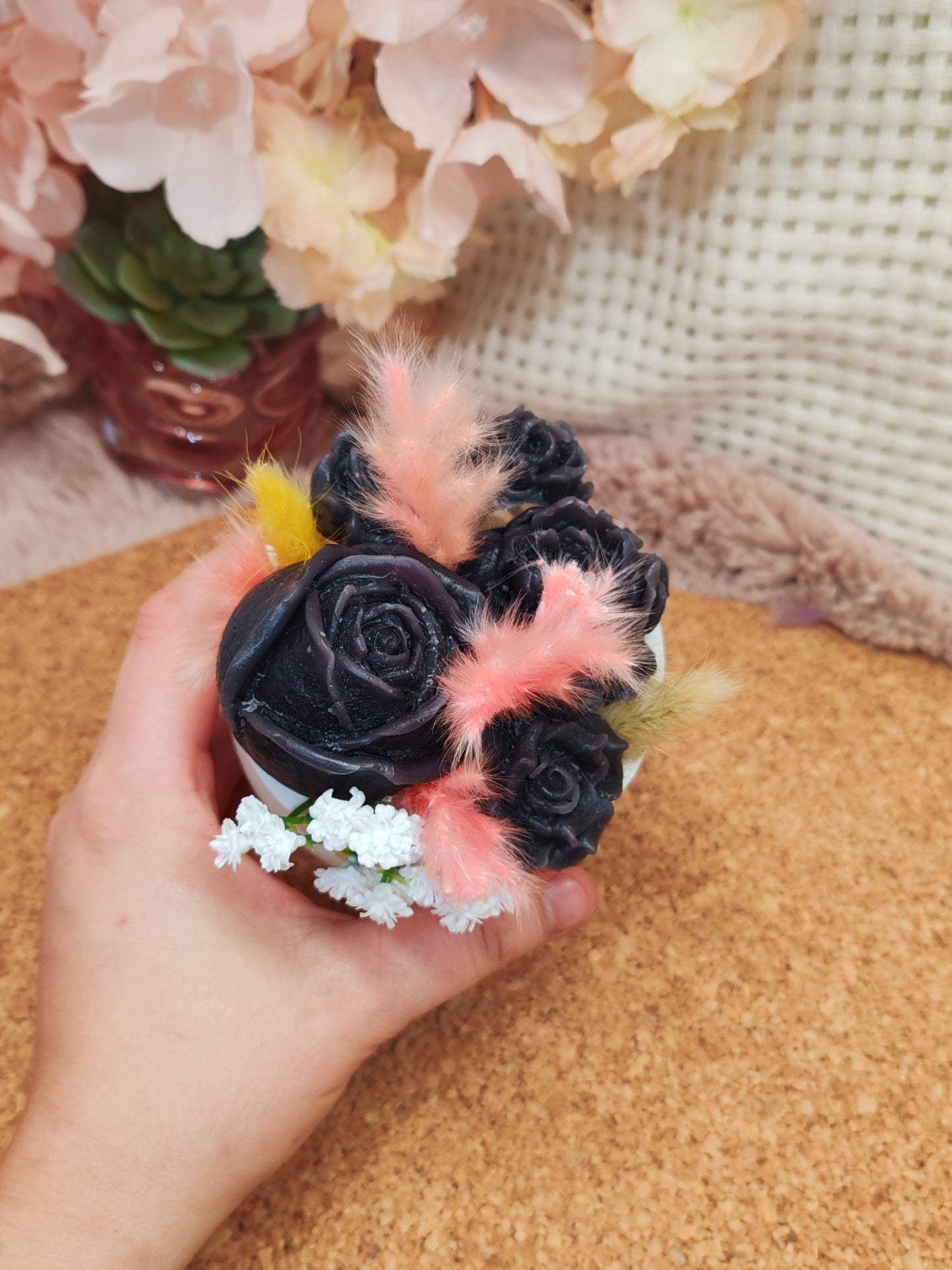 🌸 Pot déco florale en fondant – Fait main 🌸