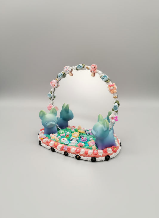 🍰💞 Miroir Chantilly Crème — Élégance Kawaii & Douceur Pastel 💞🍰