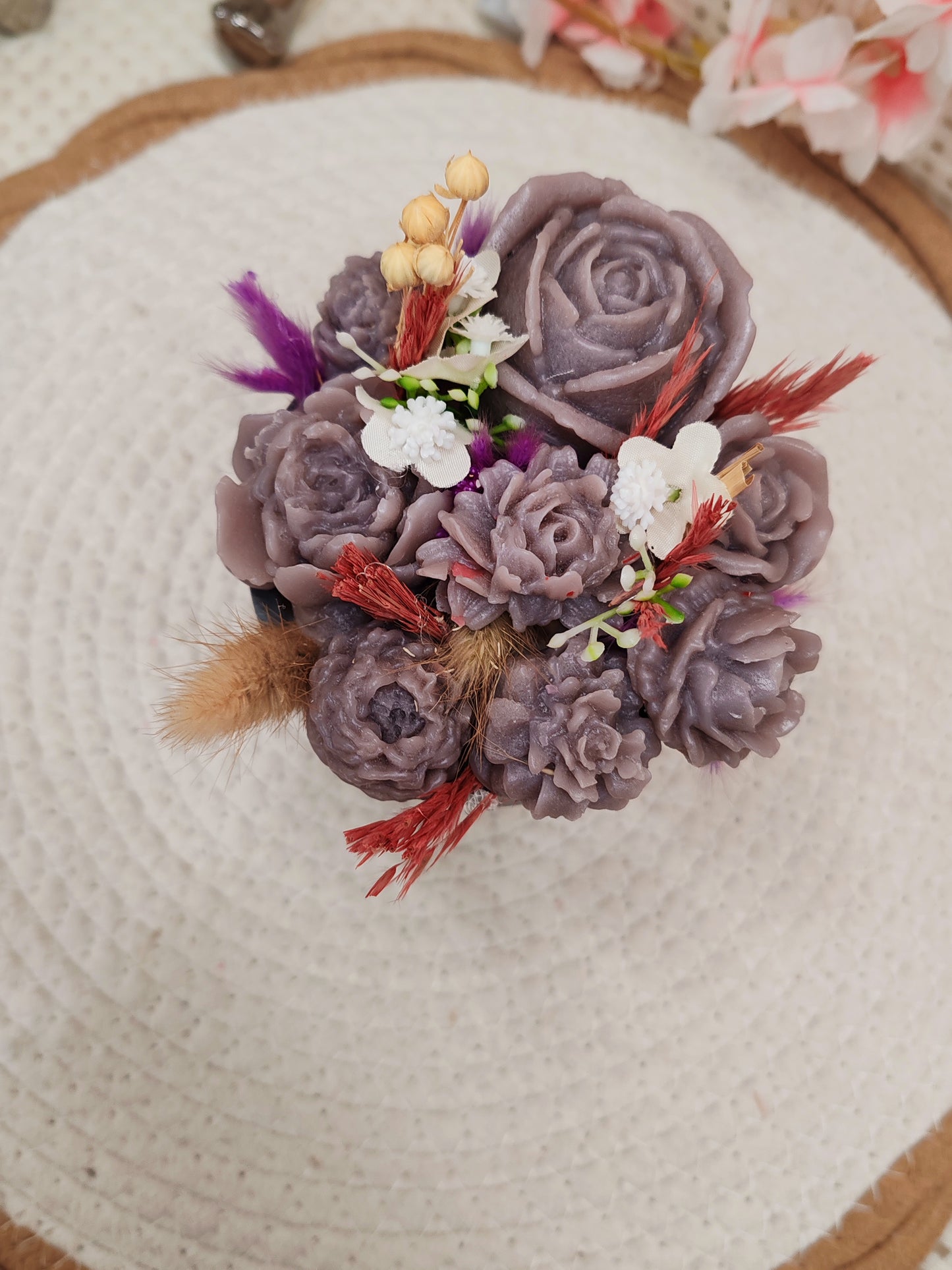 🌸 Pot déco florale en fondant – Fait main 🌸