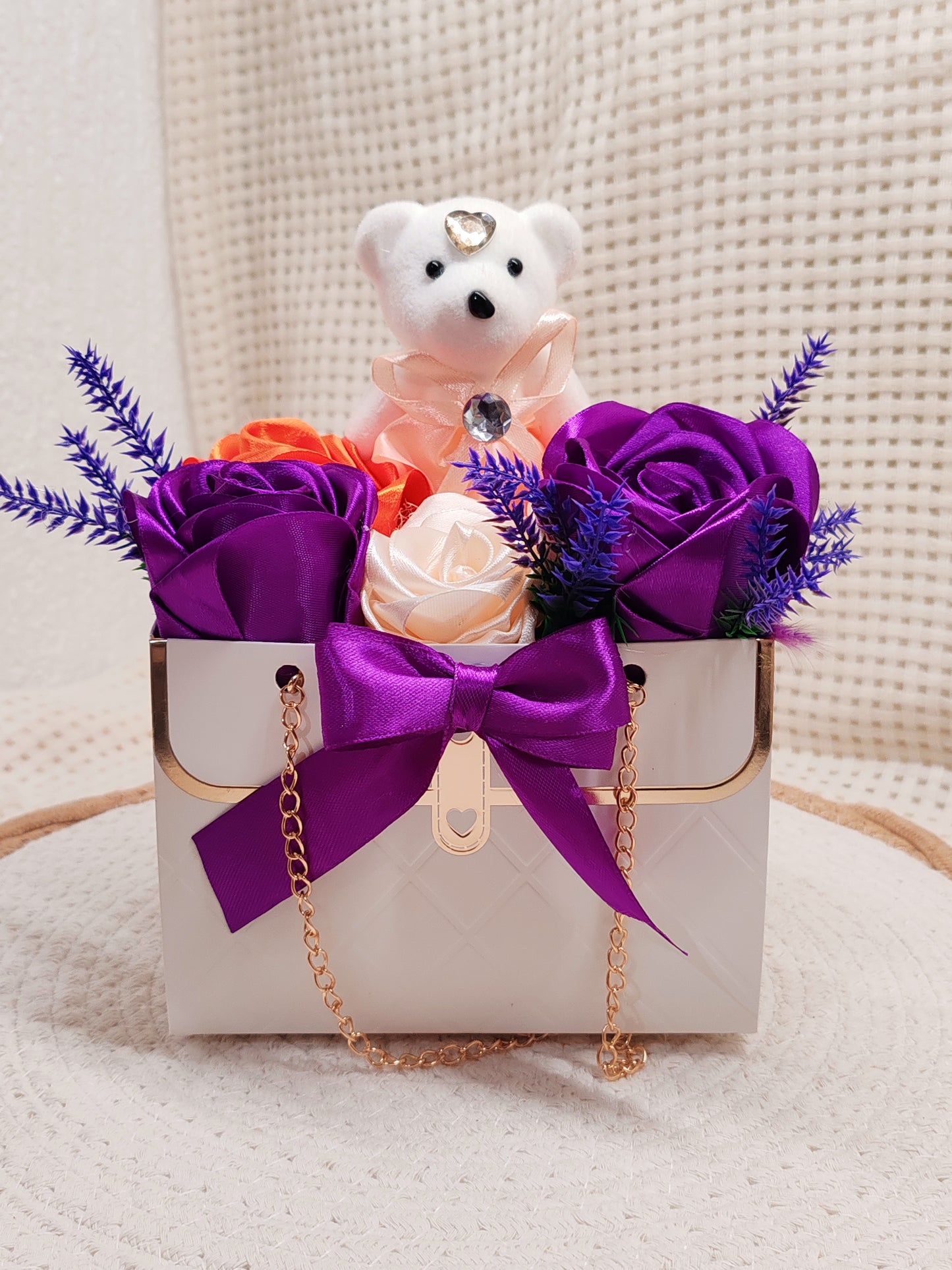 🌸 Box Florale “Sac à Main” – Création Artisanale Unique 🌸