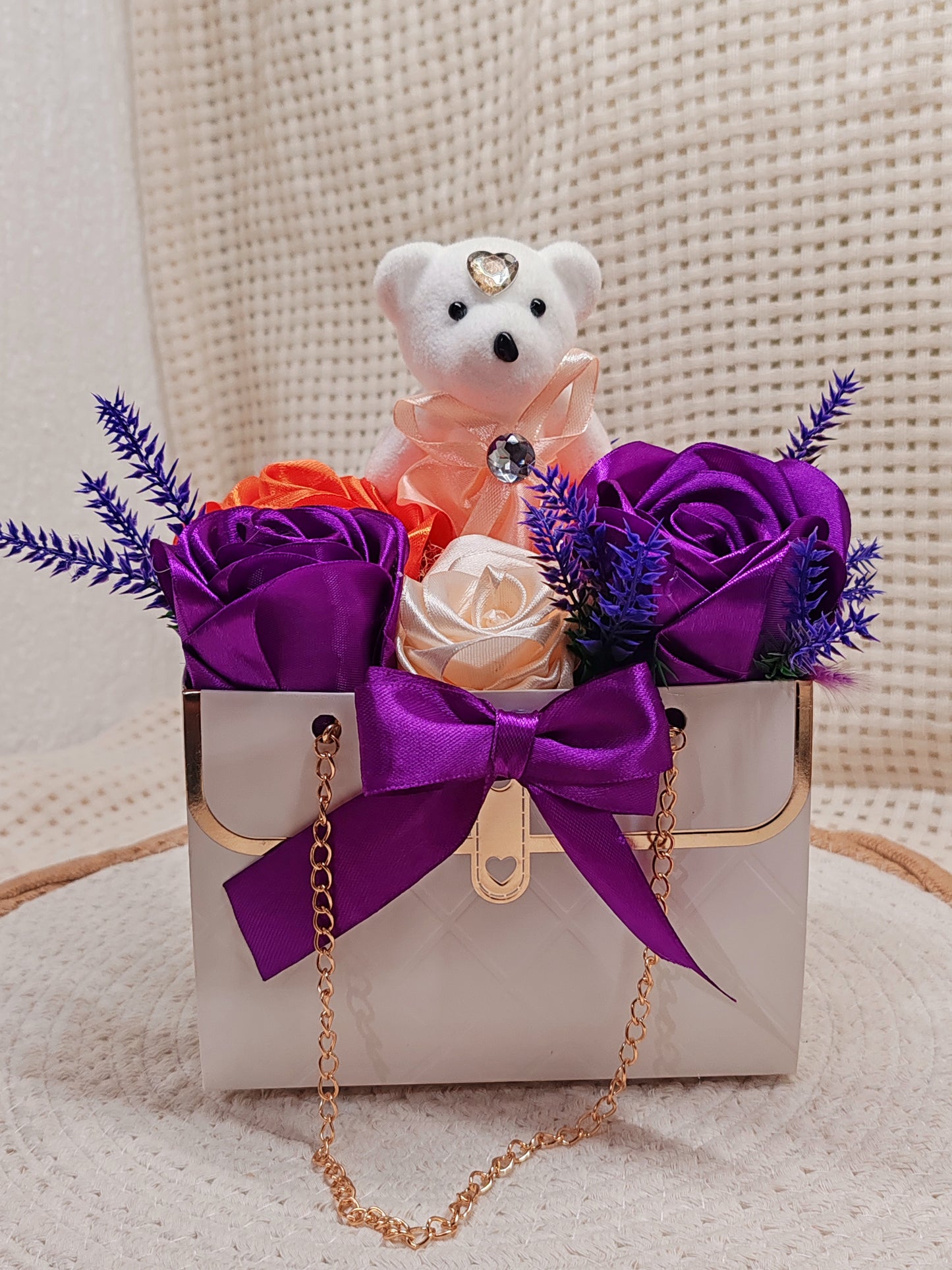 🌸 Box Florale “Sac à Main” – Création Artisanale Unique 🌸