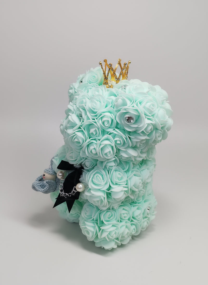 🌸 Ours Fleuri en Roses Artificielles