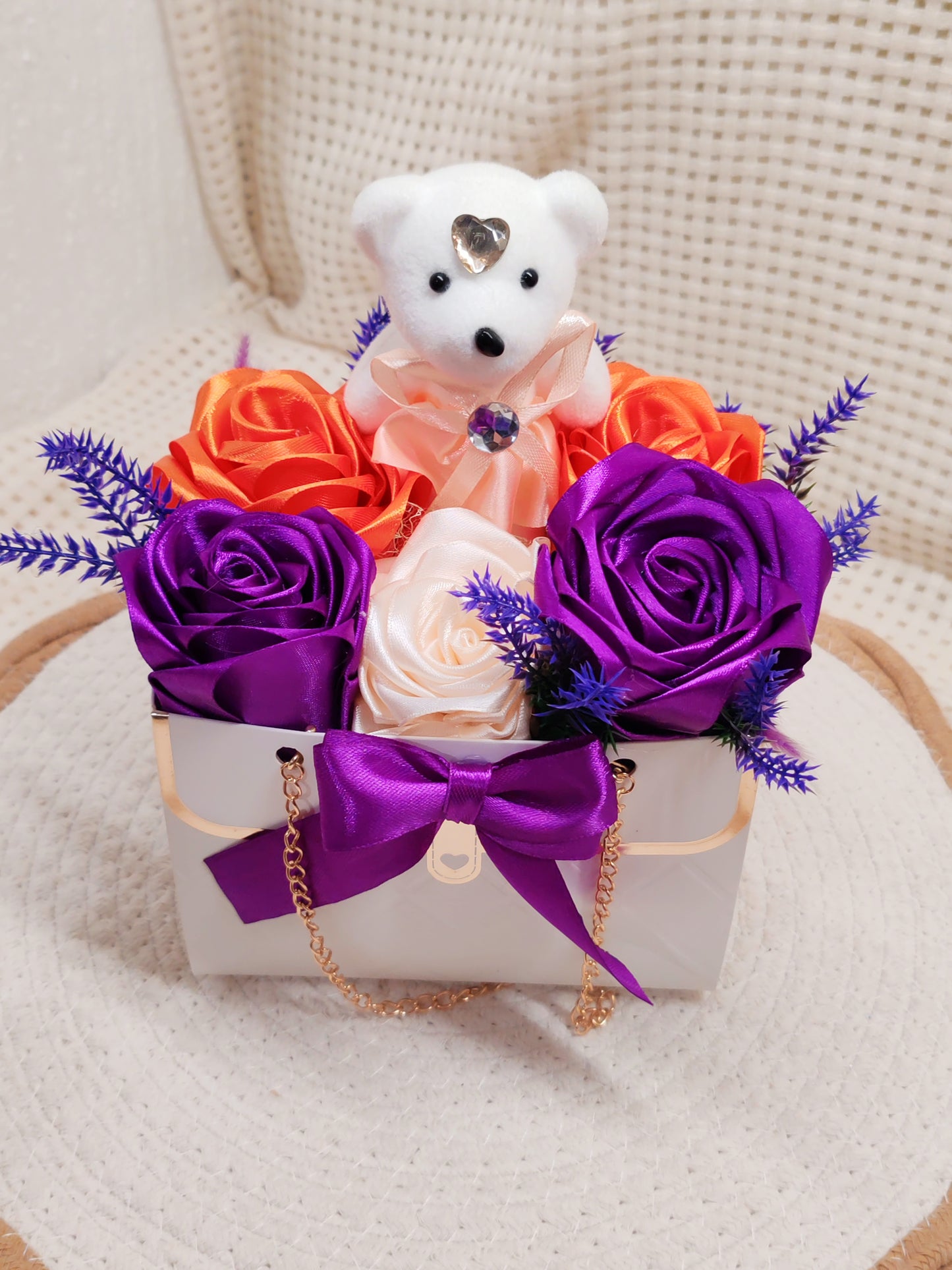 🌸 Box Florale “Sac à Main” – Création Artisanale Unique 🌸