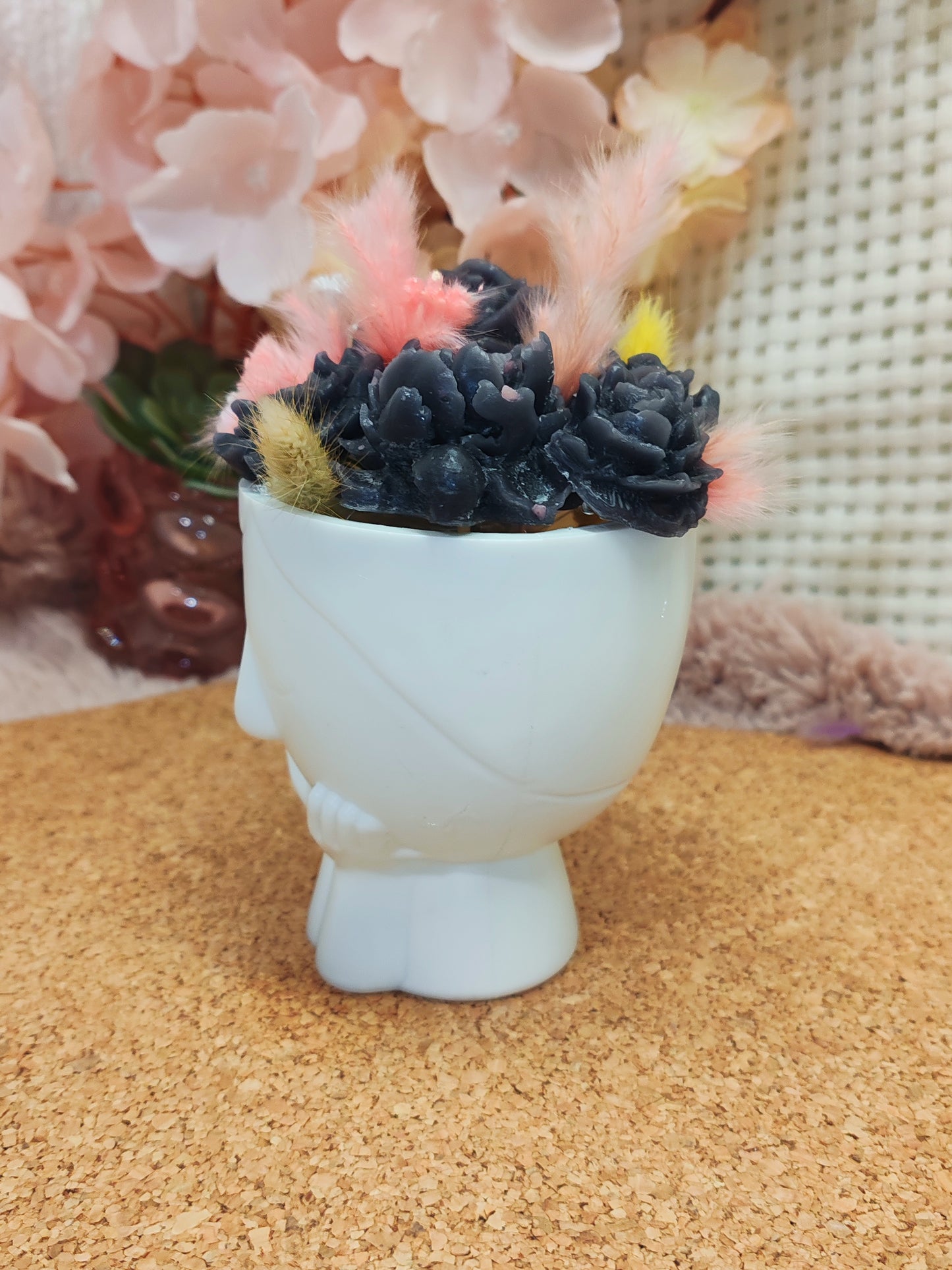 🌸 Pot déco florale en fondant – Fait main 🌸