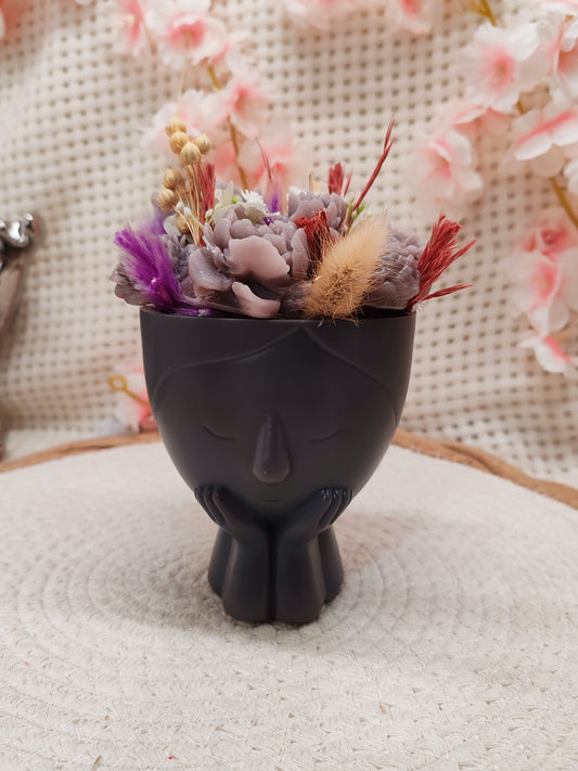 🌸 Pot déco florale en fondant – Fait main 🌸