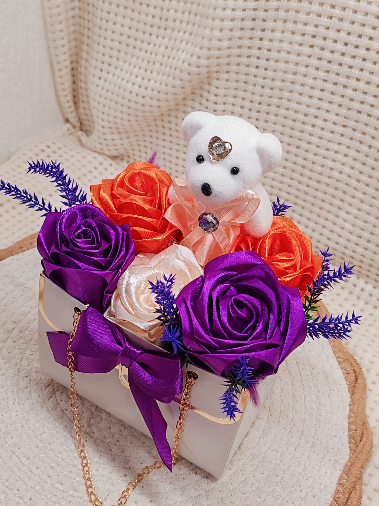 🌸 Box Florale “Sac à Main” – Création Artisanale Unique 🌸