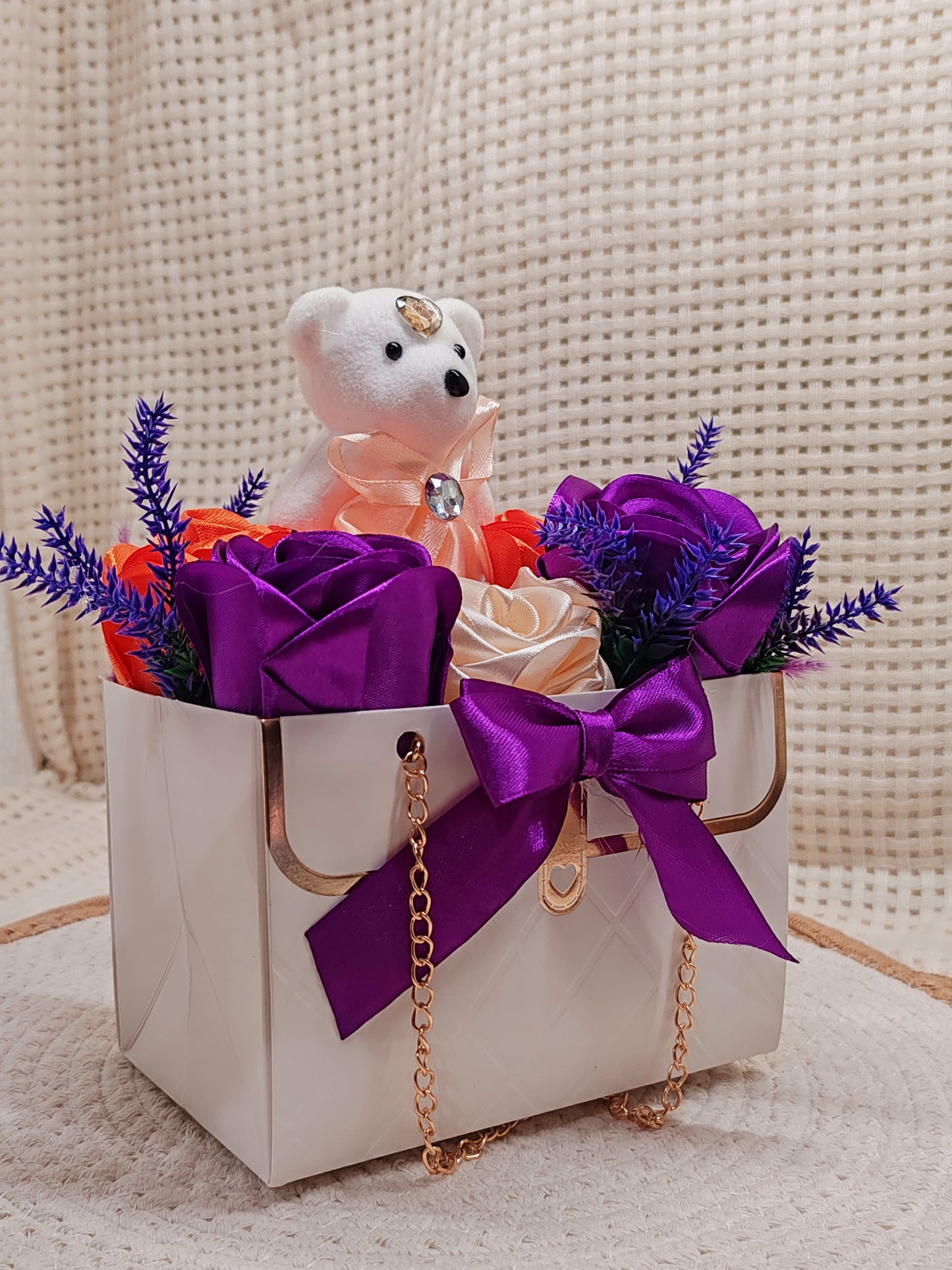 🌸 Box Florale “Sac à Main” – Création Artisanale Unique 🌸