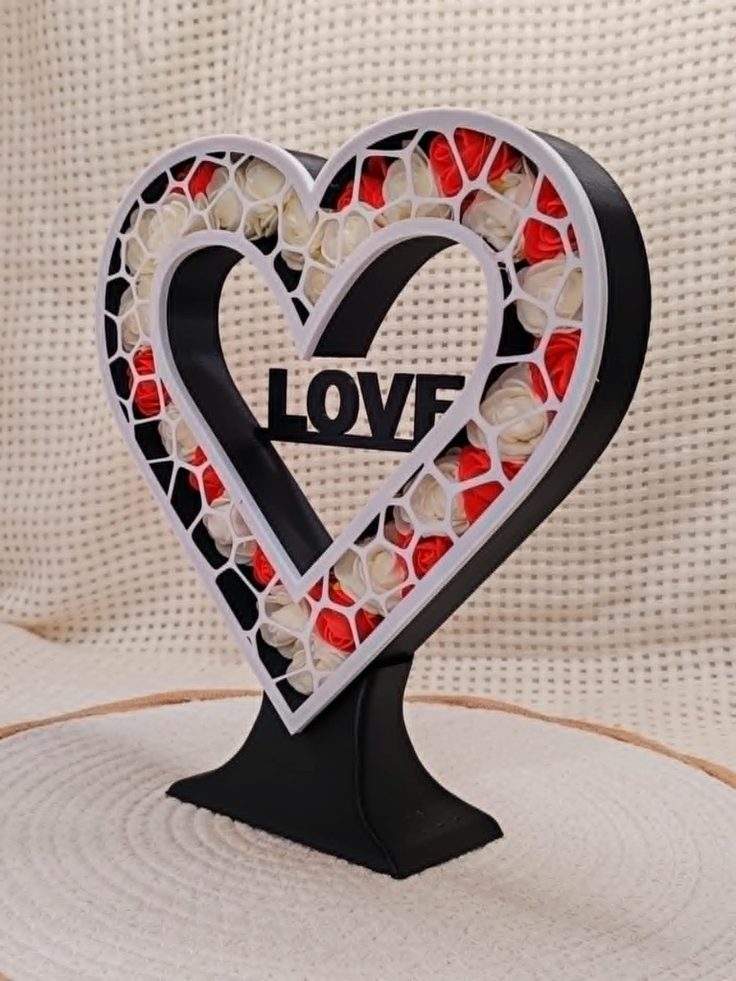 Cœur d'amour avec socle