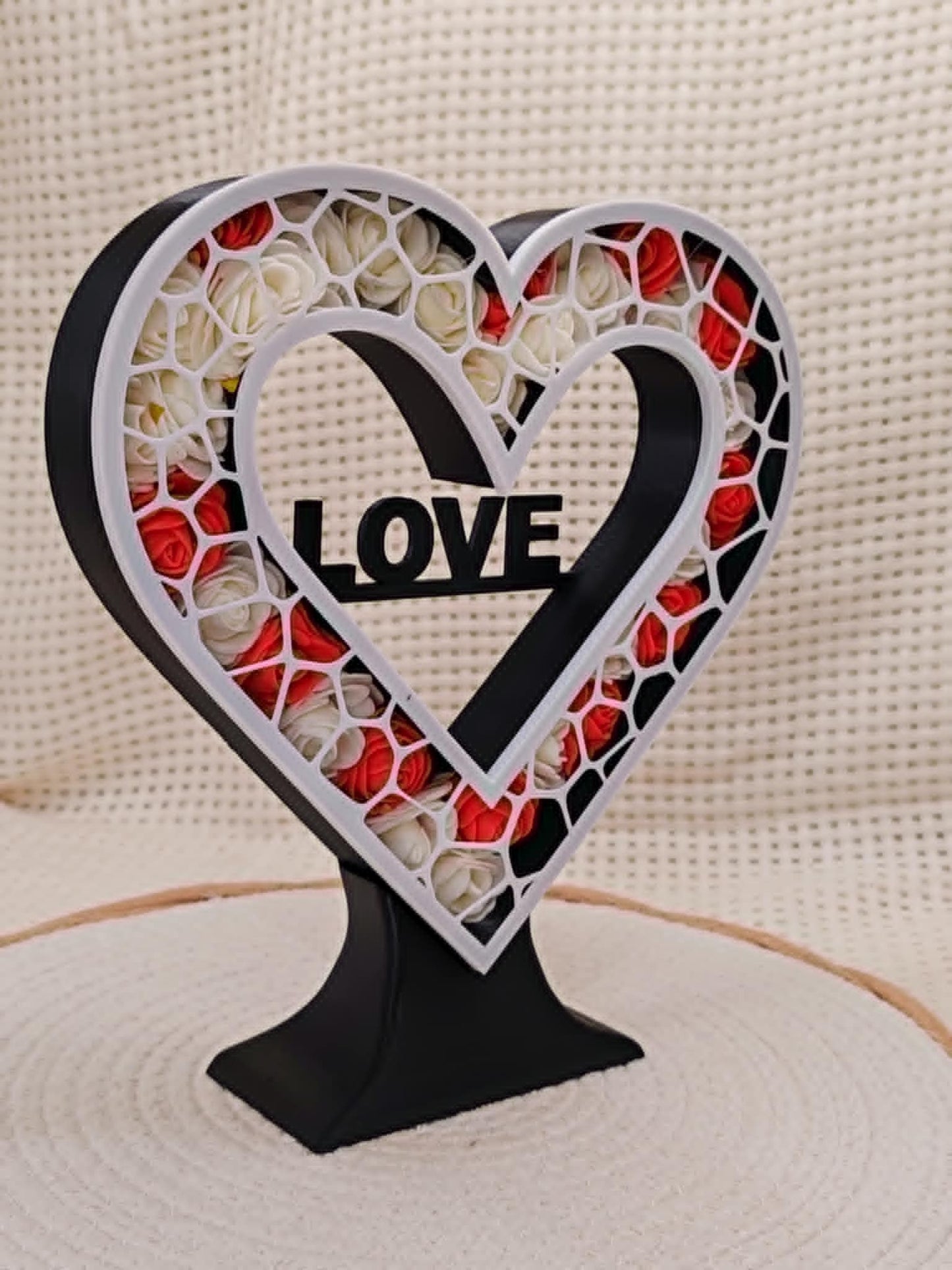 Cœur d'amour avec socle