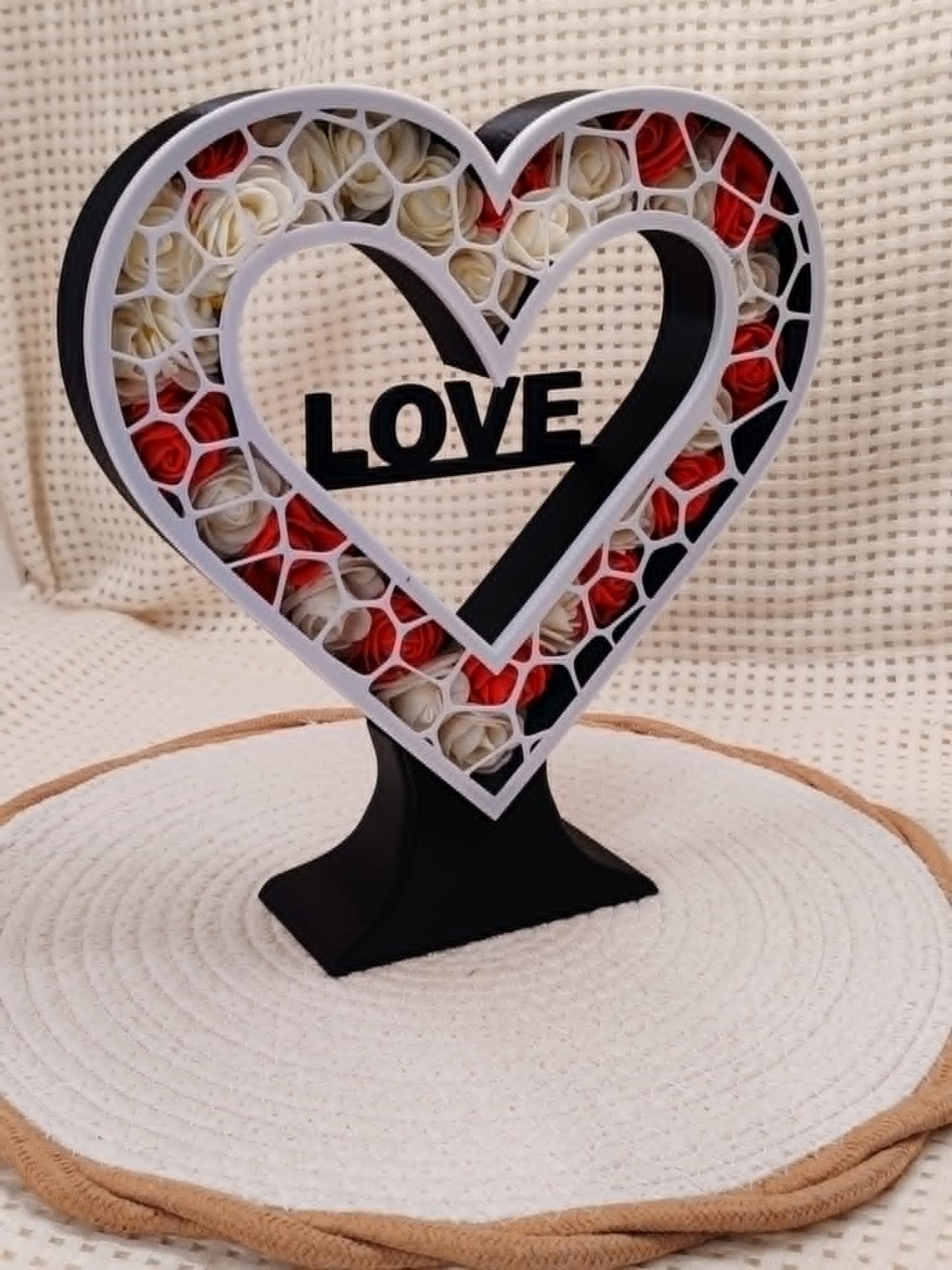 Cœur d'amour avec socle