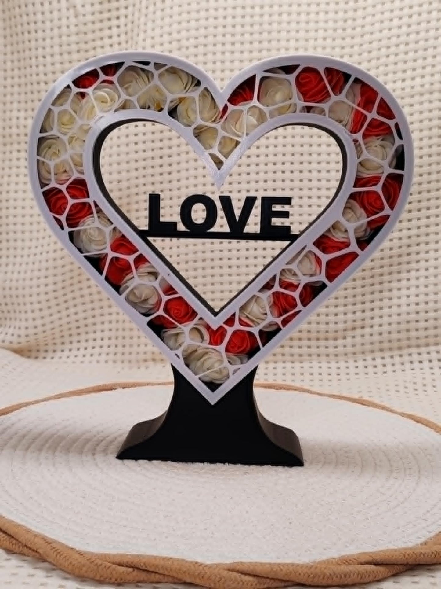 Cœur d'amour avec socle