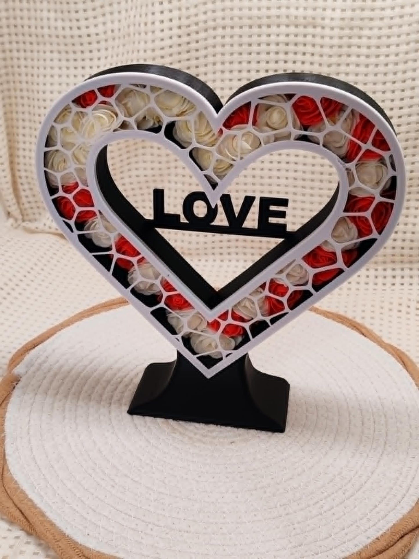 Cœur d'amour avec socle